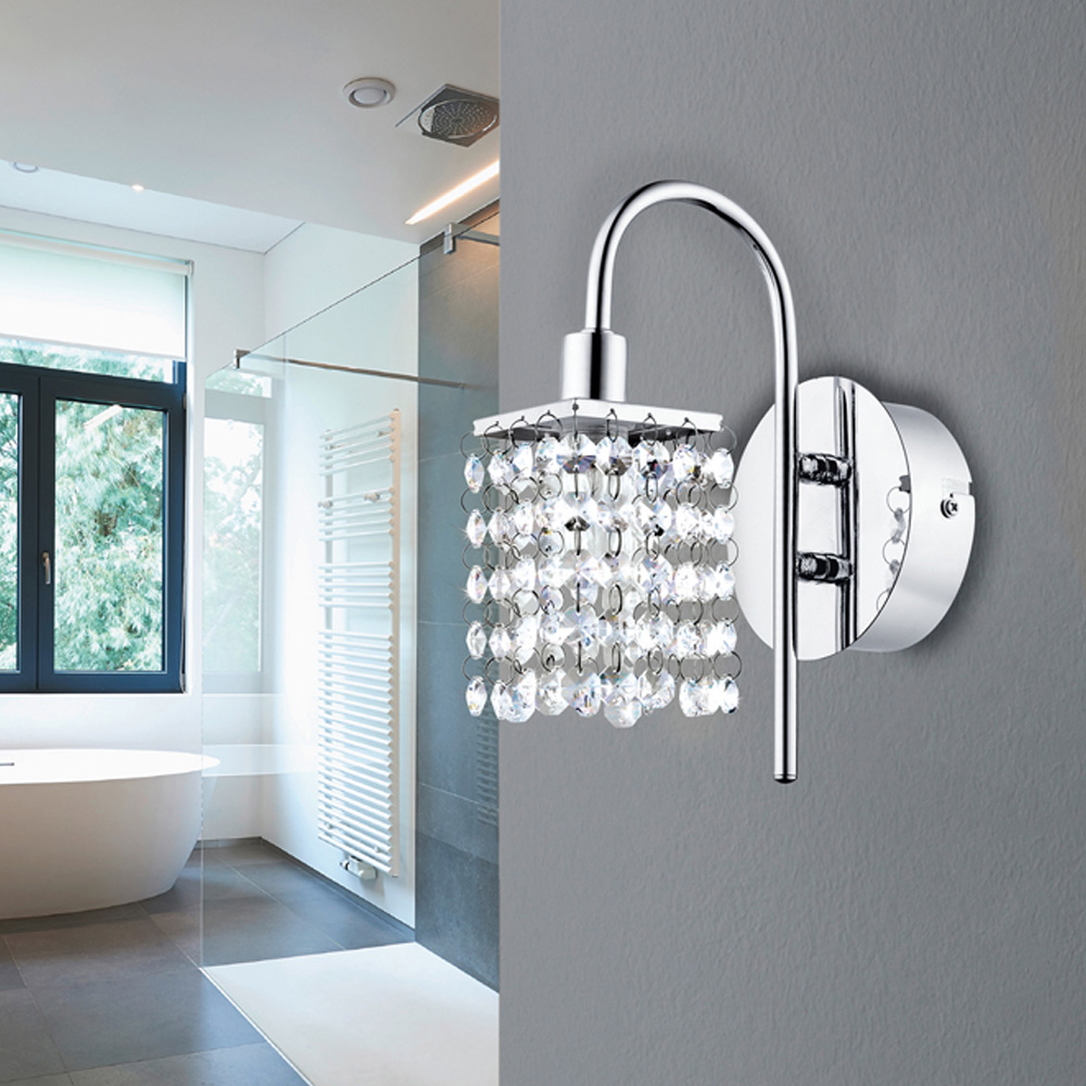 EGLO Almonte Crystal Bathroom Wall Lamp Wall Lamp Image 2