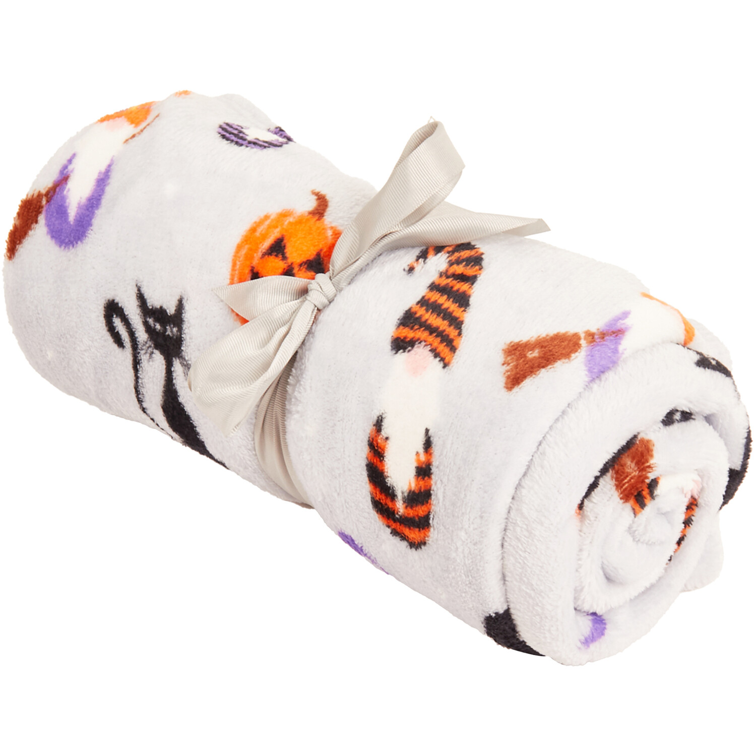 Halloween Gonk Printed Throw - White Image 1