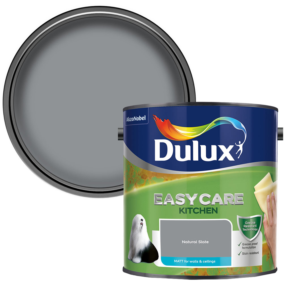 Dulux Easycare Kitchen Natural Slate Matt Emulsion Paint 2.5L Image 1