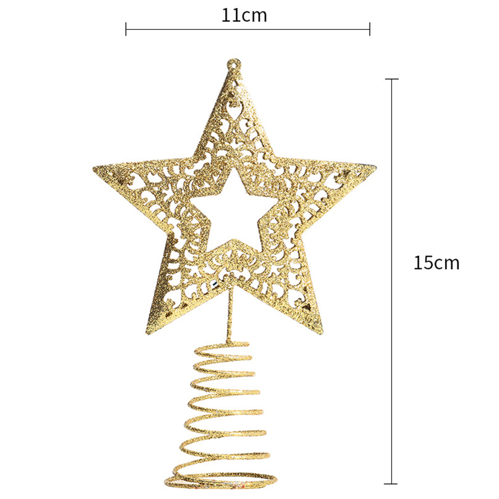 Living and Home Gold Glitter Star Christmas Tree Topper 15 x 11cm Image 7