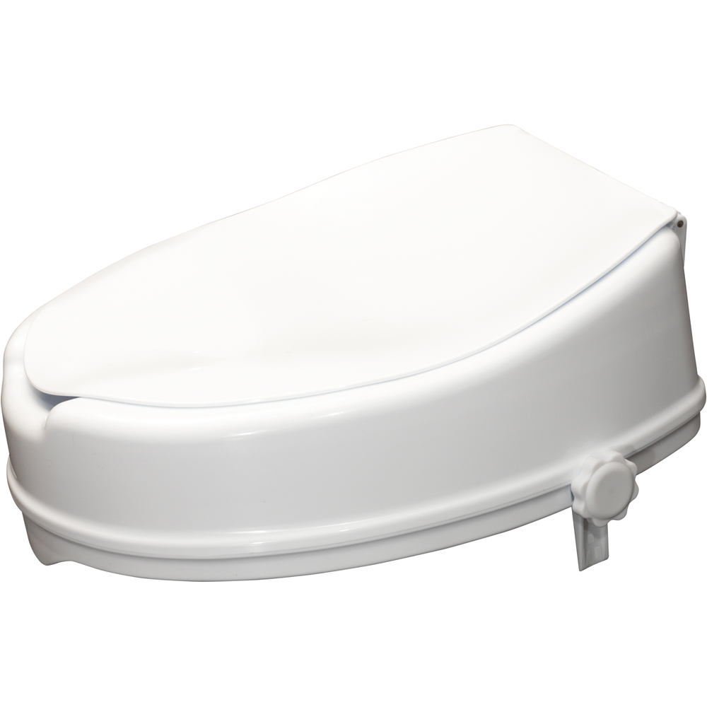 Aidapt Plastic Raised Toilet Seat with Lid 101.6mm Image 5
