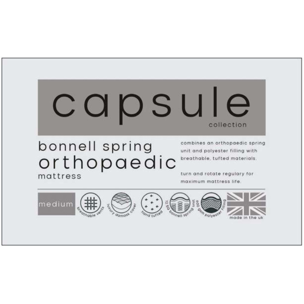 Julian Bowen Capsule Single White Orthopaedic Sprung Mattress Image 7