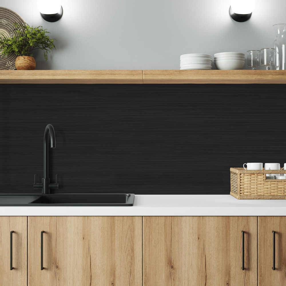Alloy Brushed Copper and Carbon Kitchen Splashback 3000 x 750 x 4mm Image 3
