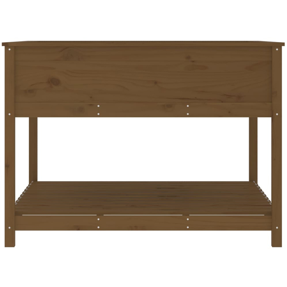 vidaXL Single Shelf Brown Solid Pine Wood Garden Planter 81 x 111.5 x 111.5cm Image 4