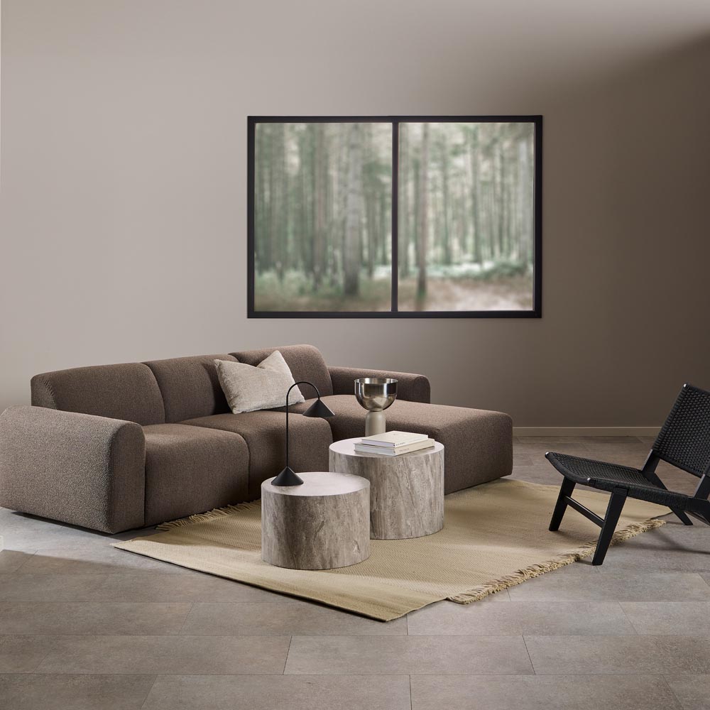 Florence Midfield 2 Seater Boucle Taupe Fabric Right Hand Facing Chaise Longue Image 9