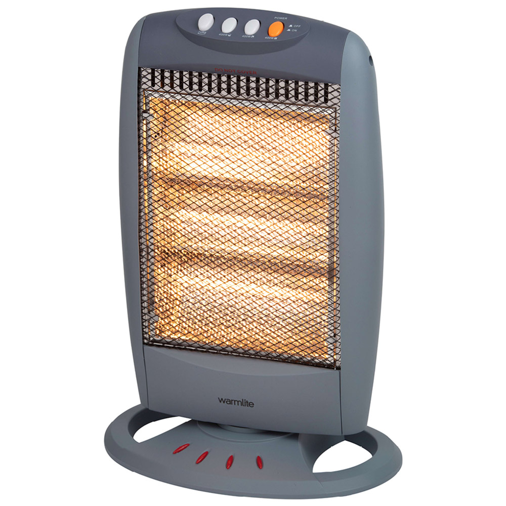 Warmlite Grey Halogen Heater 1200W Image 1