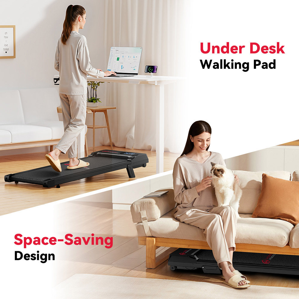 Rattrix Black Manual Incline Walking Treadmill Image 9