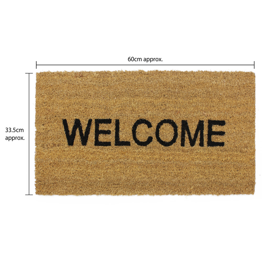 JVL Latex Coir Welcome Doormat 33.5 x 60cm Image 4