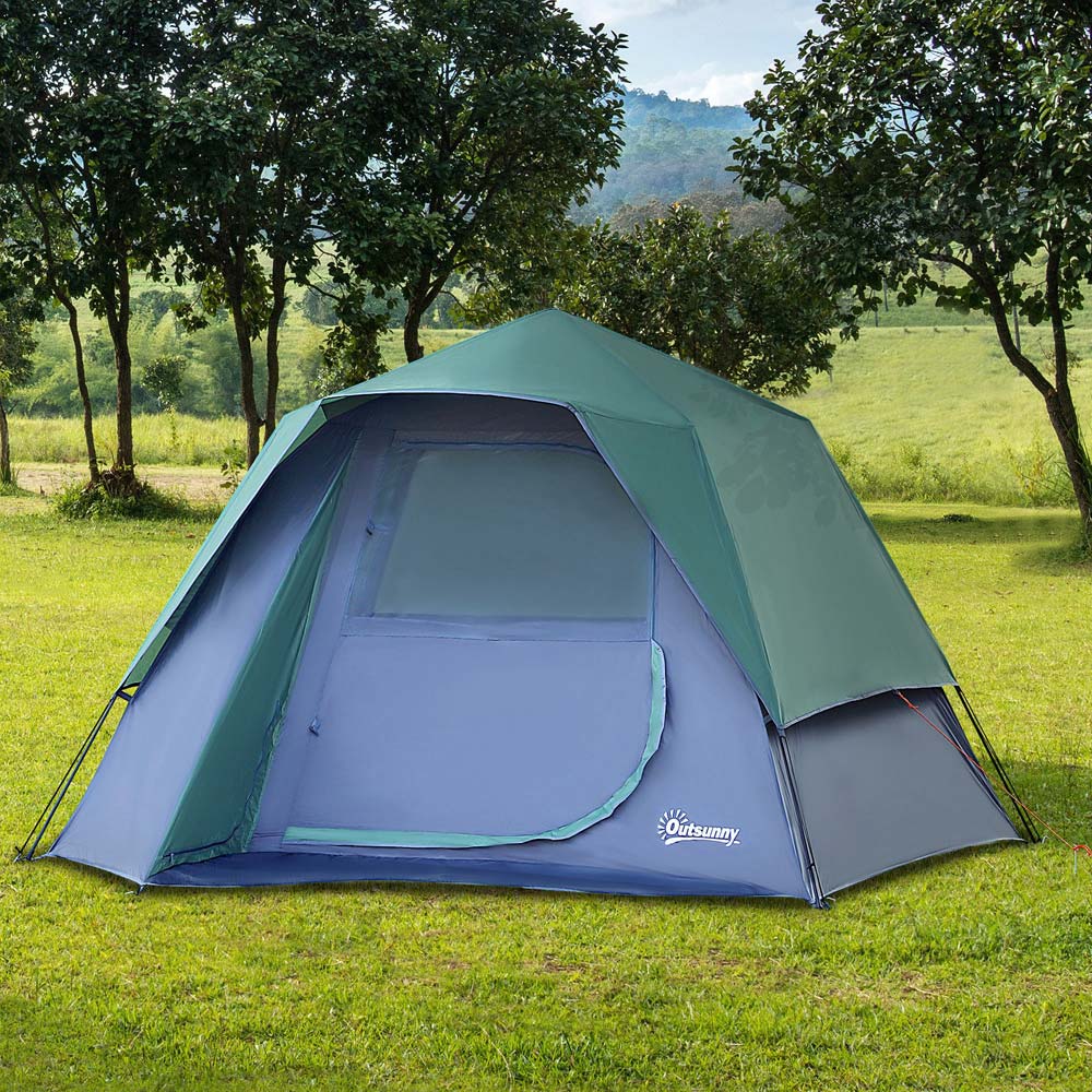 Outsunny Fibreglass Frame Camping Tent | Wilko