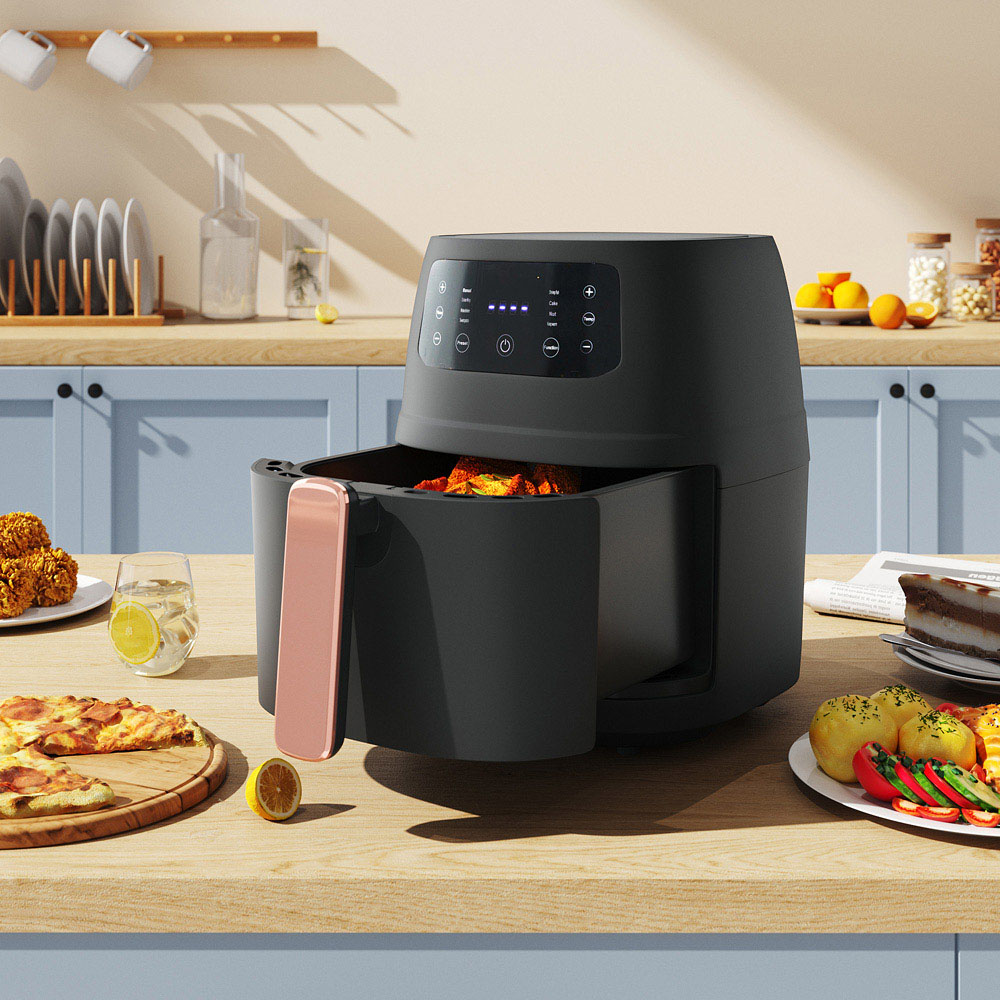 Living and Home DM0495 8L Black Touchscreen Air Fryer Image 6