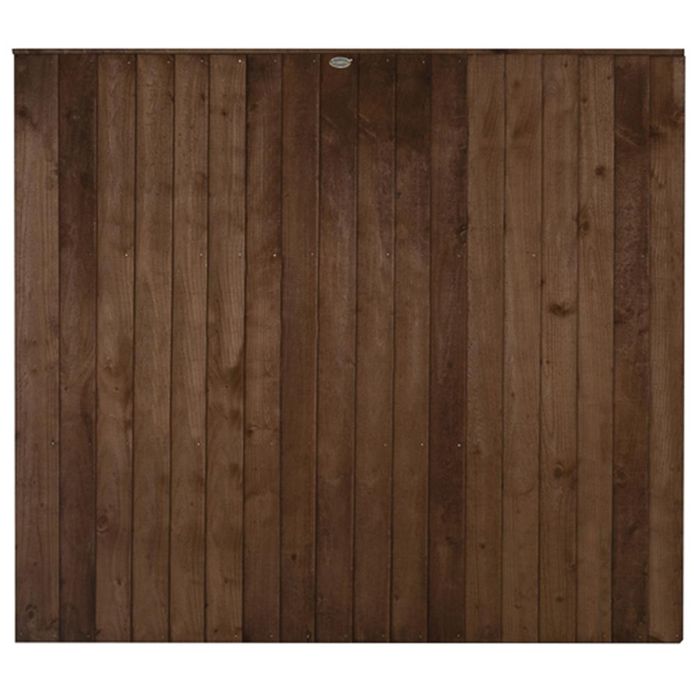 Forest Garden 6 x 5ft Brown Closeboard Fence Panel Image 3