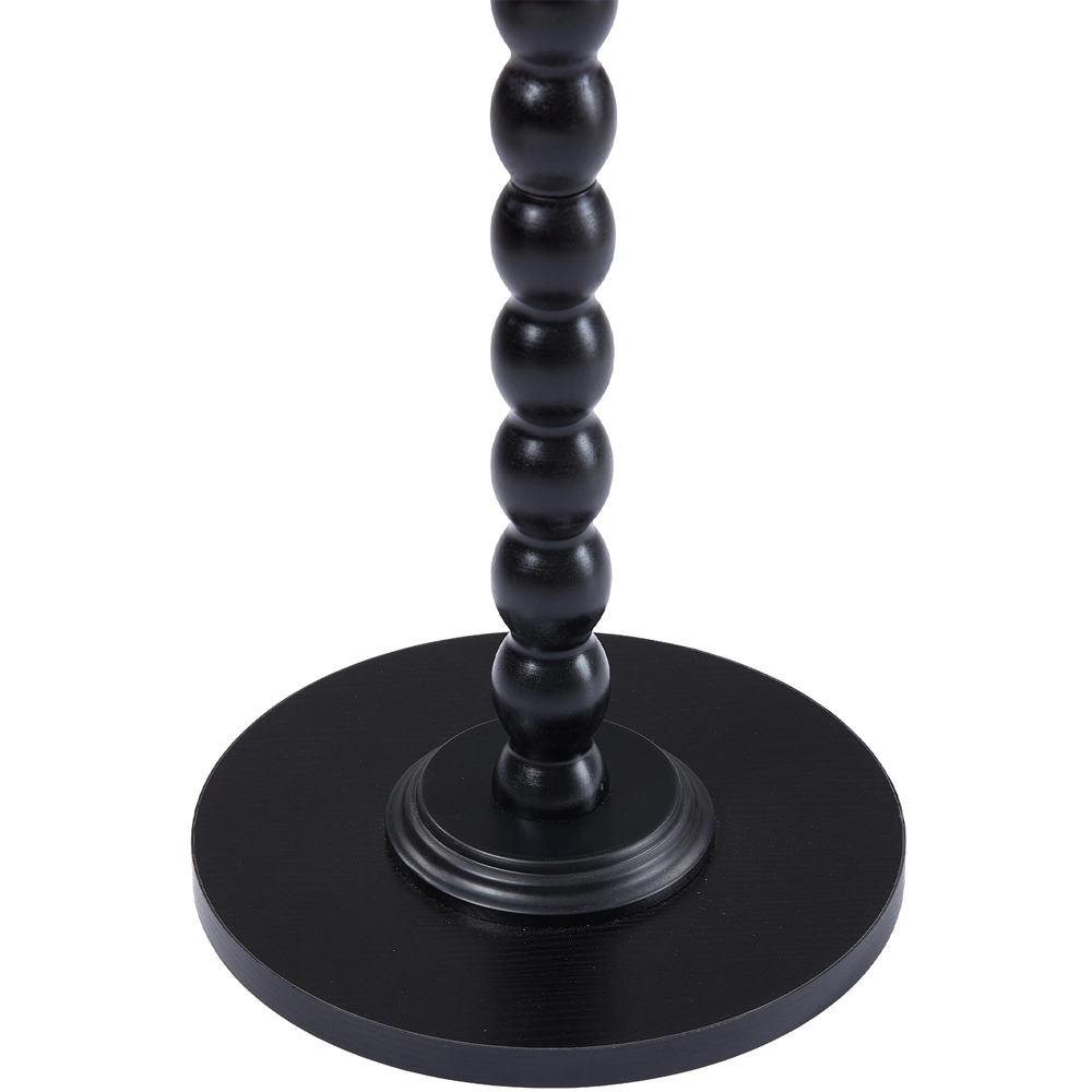 Living and Home Black Round Spindle Pedestal Side Table Image 6