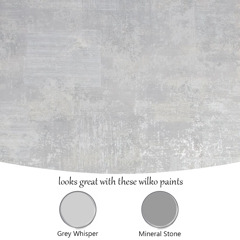 Superfresco Colours Armature Textured Grey and Silver Wallpaper Image 5