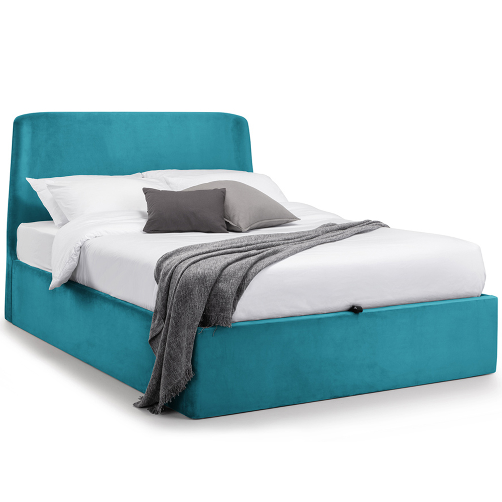 Julian Bowen Frida King Size Teal Storage Ottoman Bed Image 2