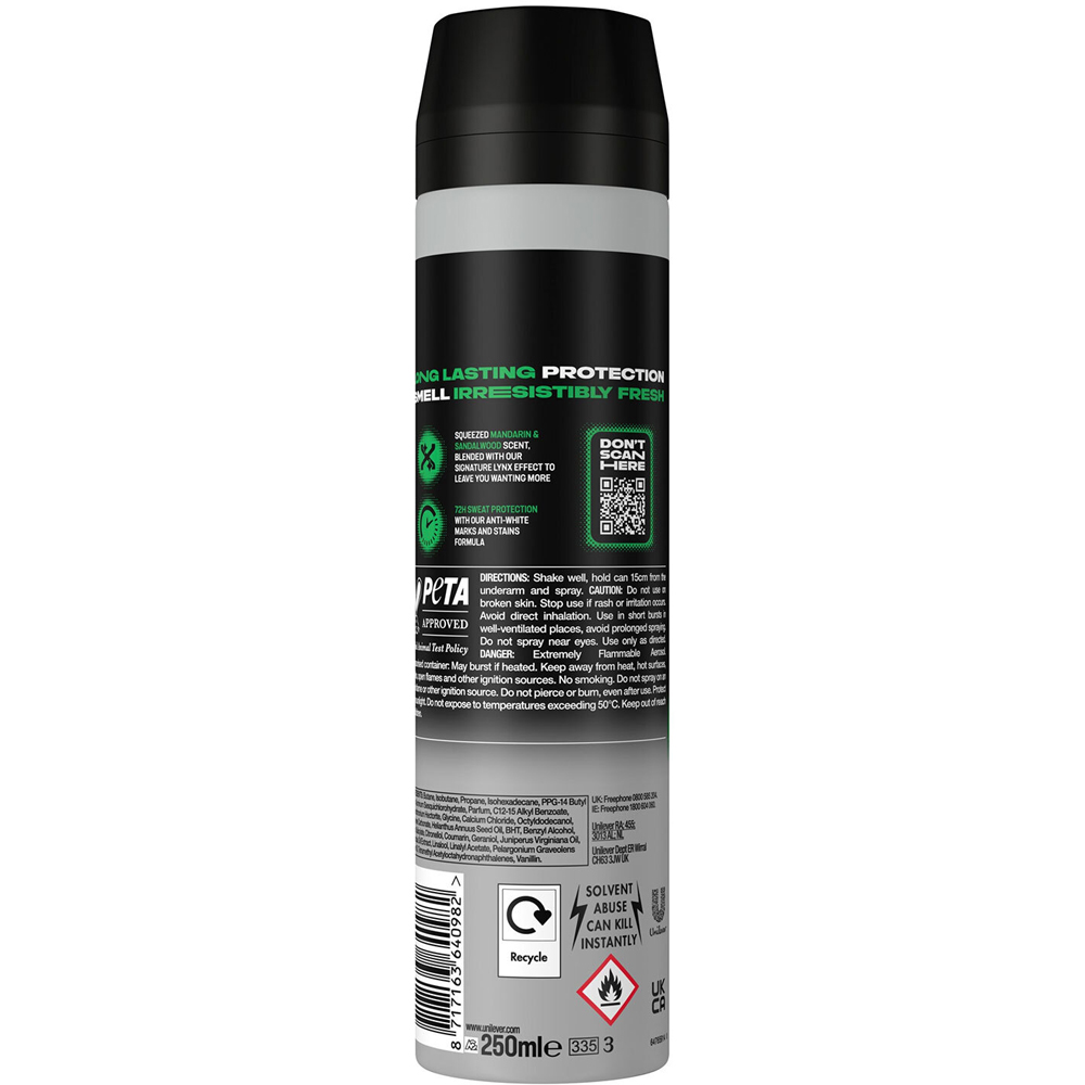 Lynx Africa The G.O.A.T. of Fragrance 72H Anti-Perspirant Deodorant Spray 250ml 30 Pack Image 2