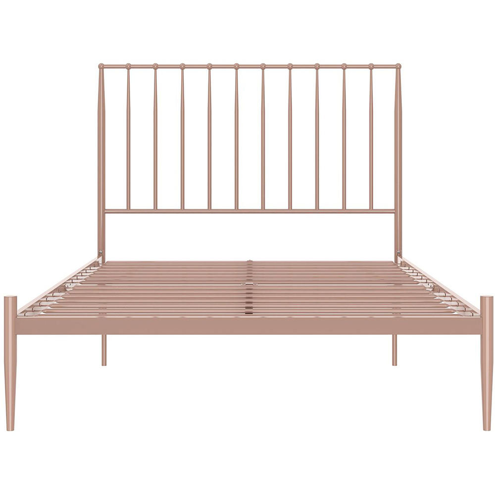 Dorel Giulia Double Pink Metal Bed Frame with Headboard Image 2
