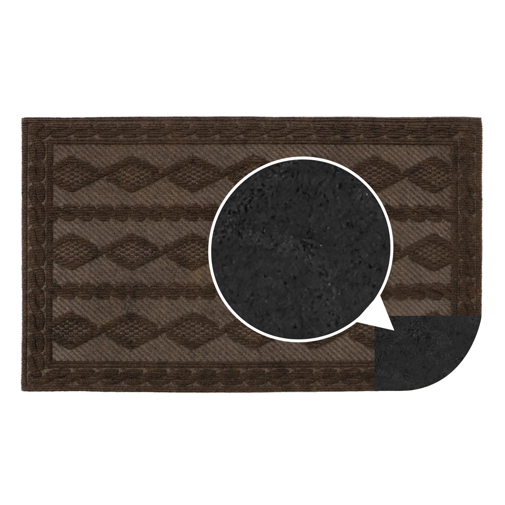 JVL Brown Knit Indoor Scraper Doormat 40 x 60cm Image 6