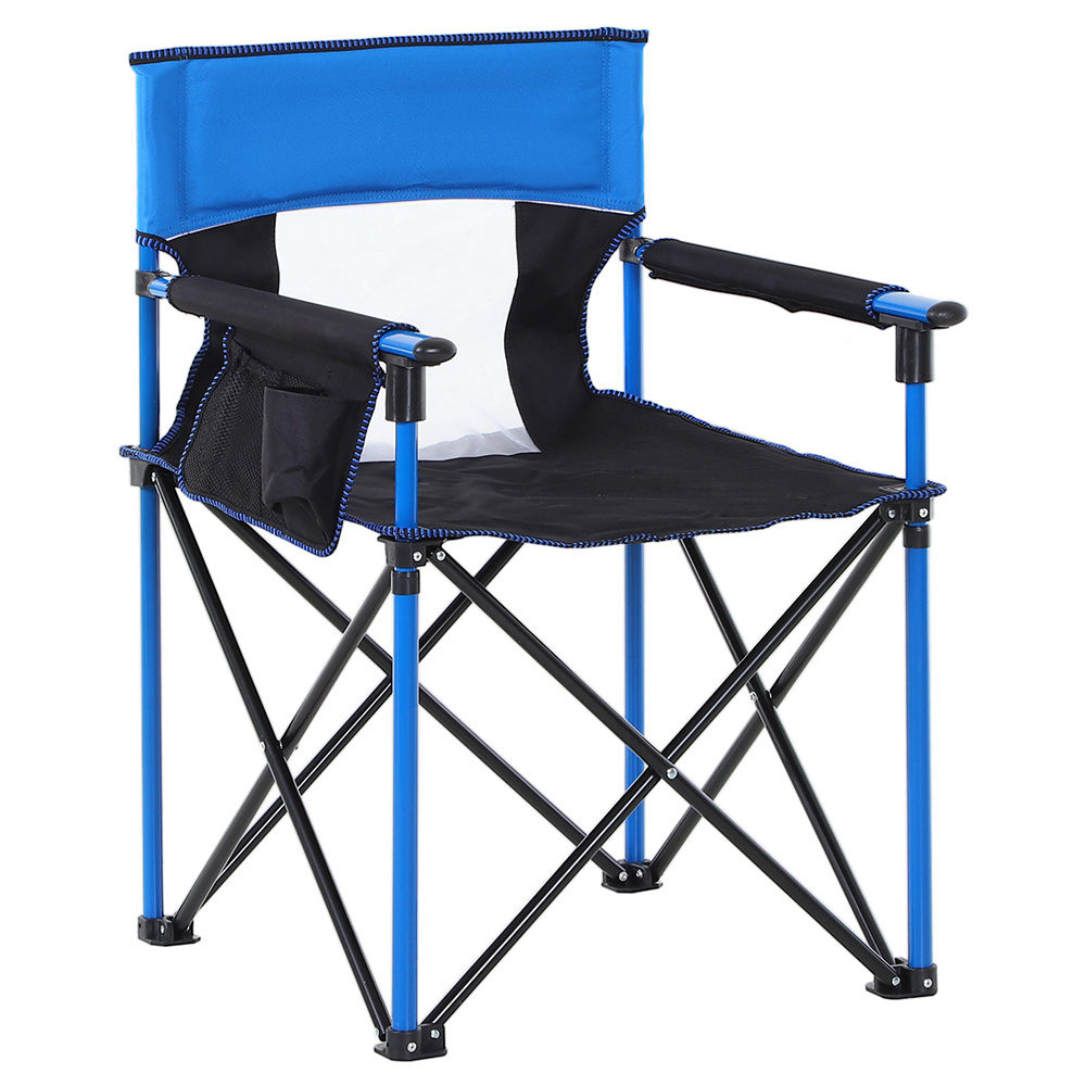 Outsunny Camping Portable Chair Blue Image 1