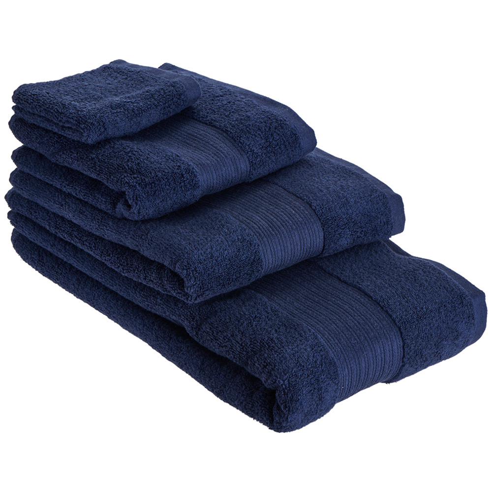 Wilko Supersoft Cotton Indigo Blue Bath Towel Image 4