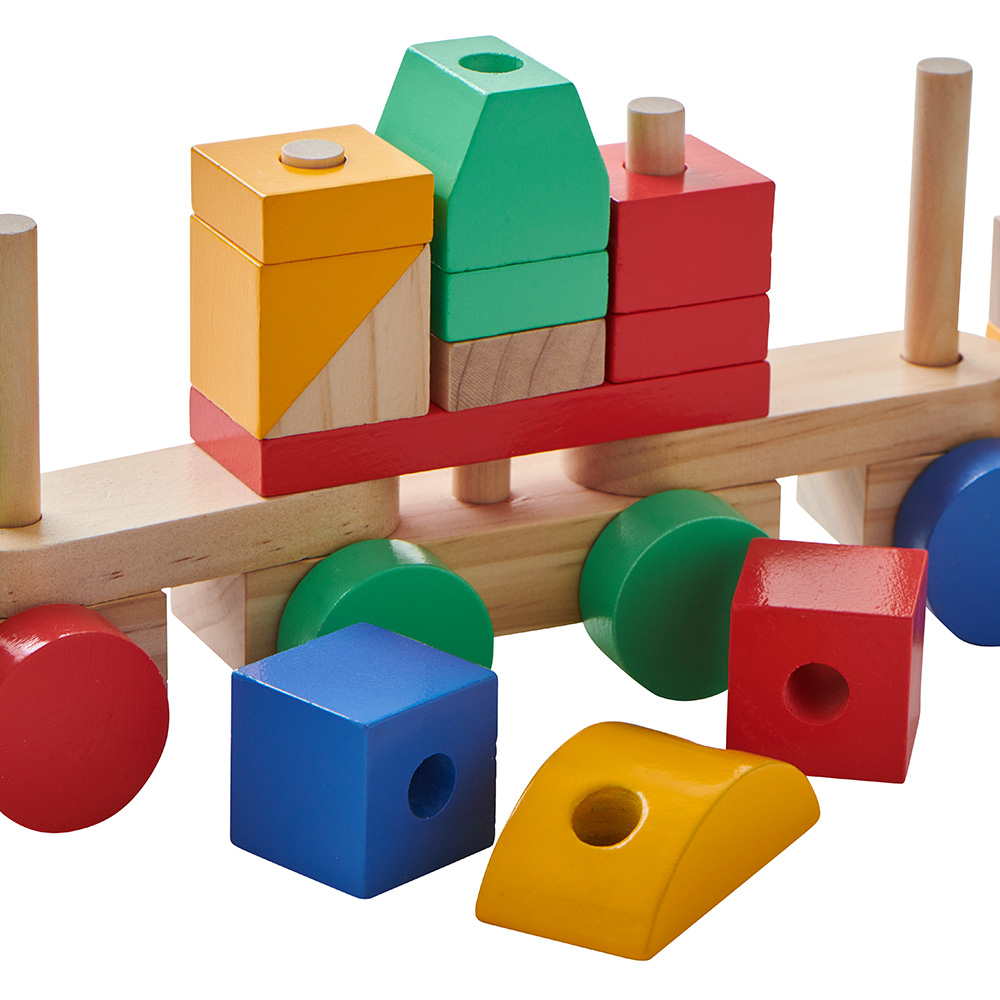 Wilko HB1004 Wooden Stacking Train Multicolour 18 Months And Above Image 4