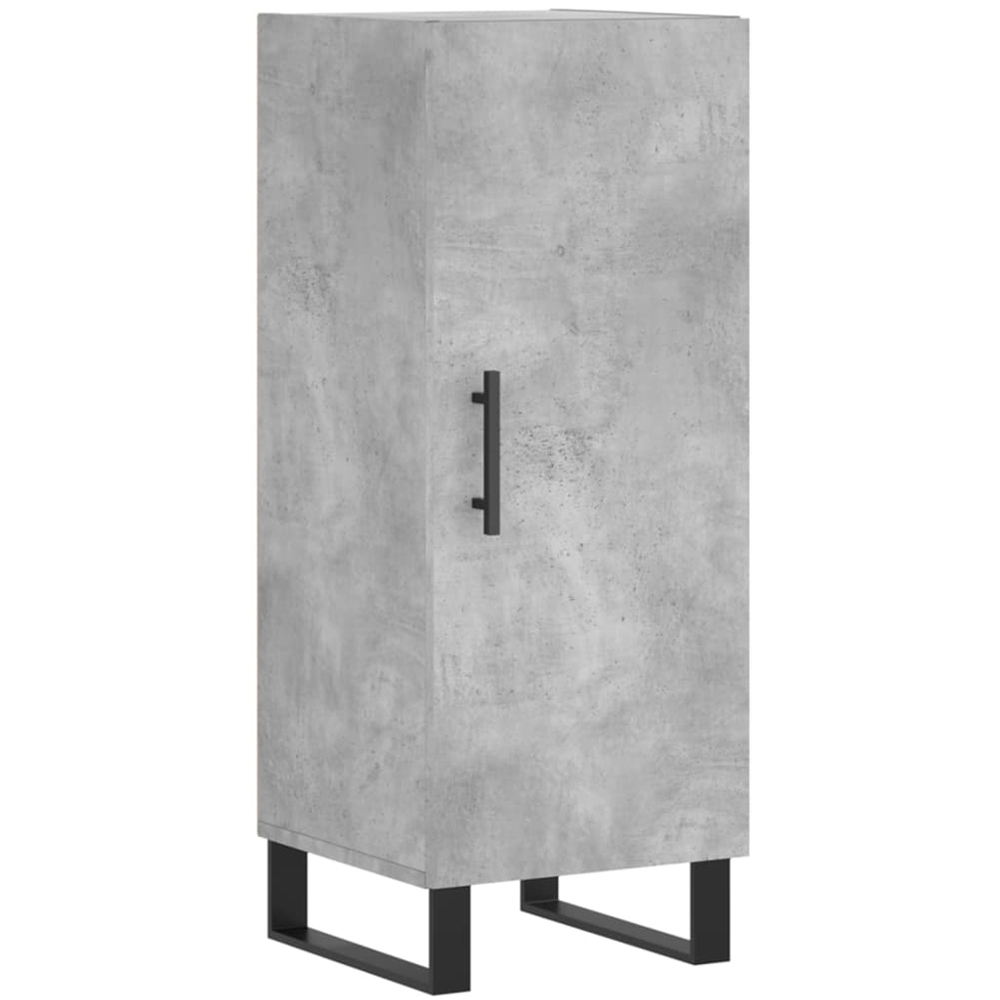 vidaXL 2 Door Concrete Grey Tall Highboard with Metal Legs Image 7