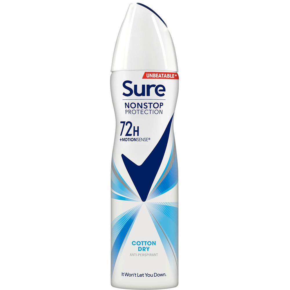 Sure Women Cotton Dry 72H Nonstop Protection Anti-Perspirant Deodorant 150ml 36 Pack Image 2