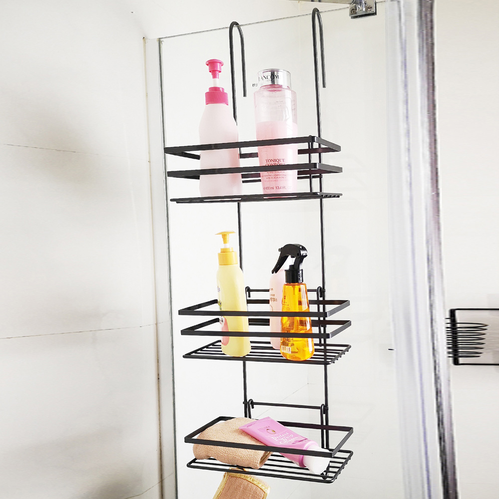 House of Home Black 3-Tier Shower Caddy Image 2