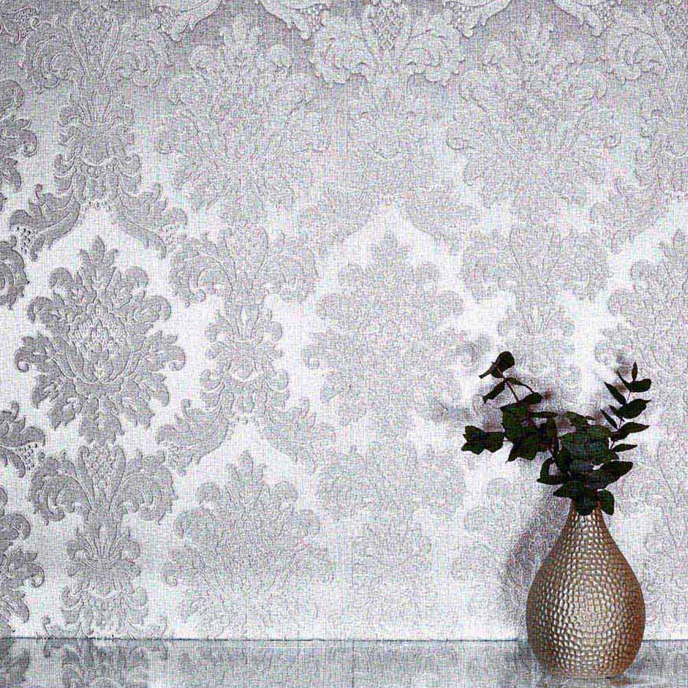 Arthouse Opulence Silver Wallpaper Image 4