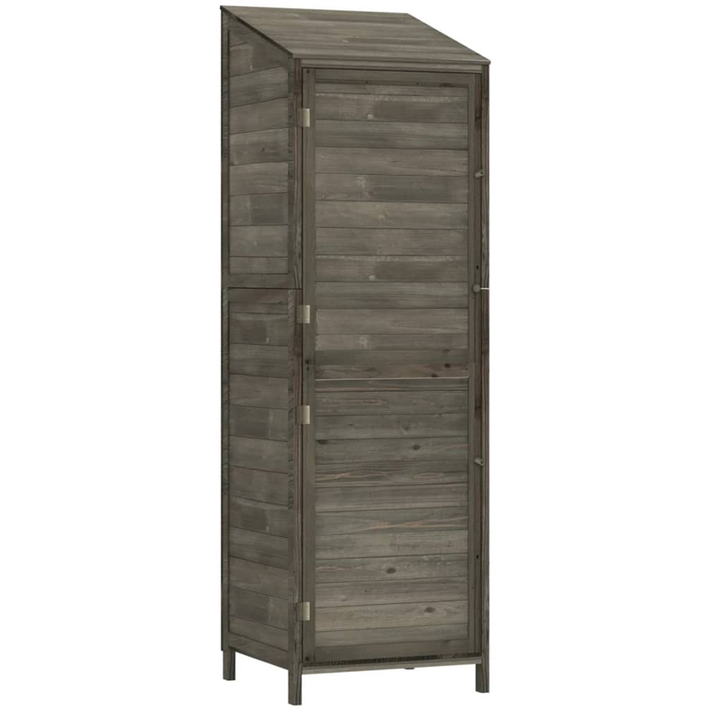 vidaXL 1.8 x 1.7ft Anthracite Wooden Pent Garden Shed Image 1