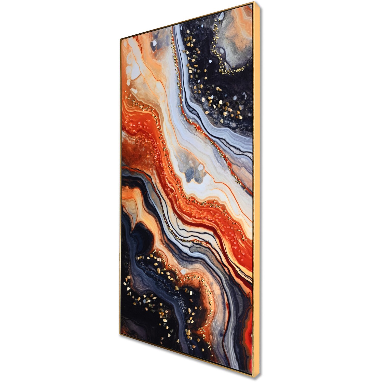 Orange and Blue Crush Framed Art - Orange Image 2