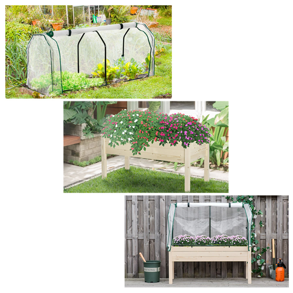 Outsunny PE Cover Raised Garden Planter Bed Image 5