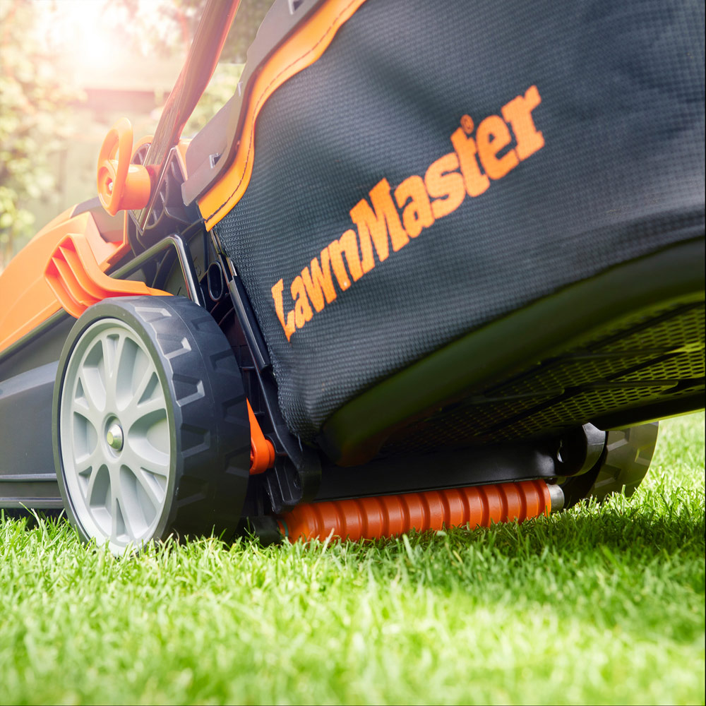 LawnMaster 1400W 34cm Rotary Electric Lawn Mower with Rear Roller Image 5