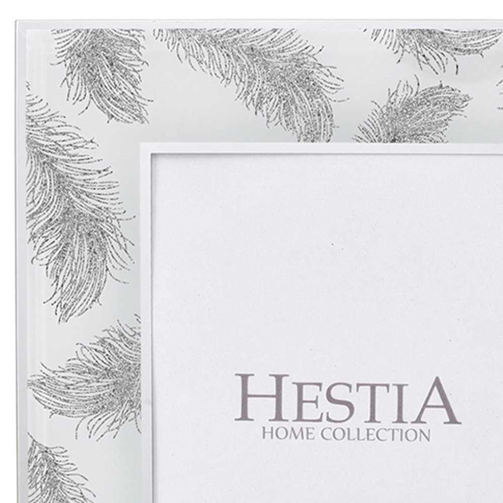 Premier Housewares Hestia Grey Feathers Print Frame 5 x 7 Inch Image 2