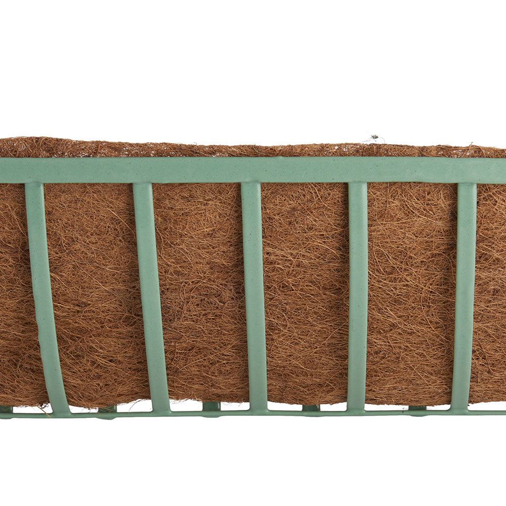 Wilko 70cm Sage Large Metal Wall Basket with Liner Image 6