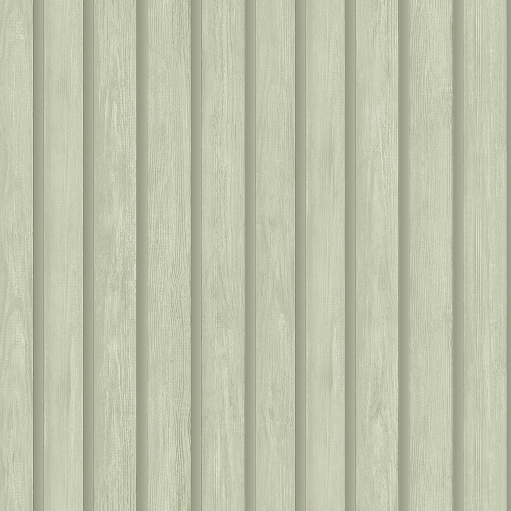 Holden Decor Wood Slat Green Wallpaper Image 1