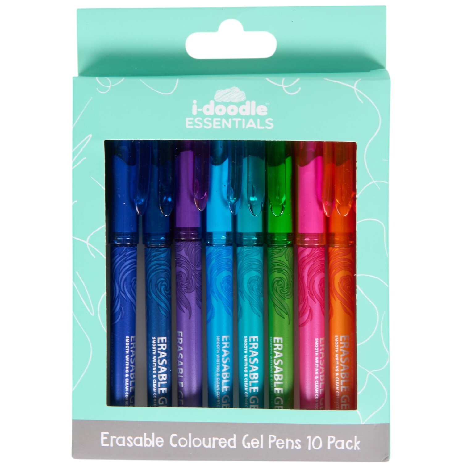 Pack of 10 Erasable Coloured Gel Pens Multicolour Image 1