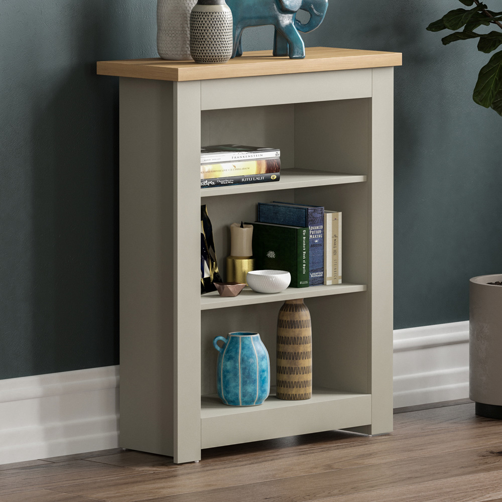 Vida Designs Arlington 3 Shelf Grey Bookcase Image 1