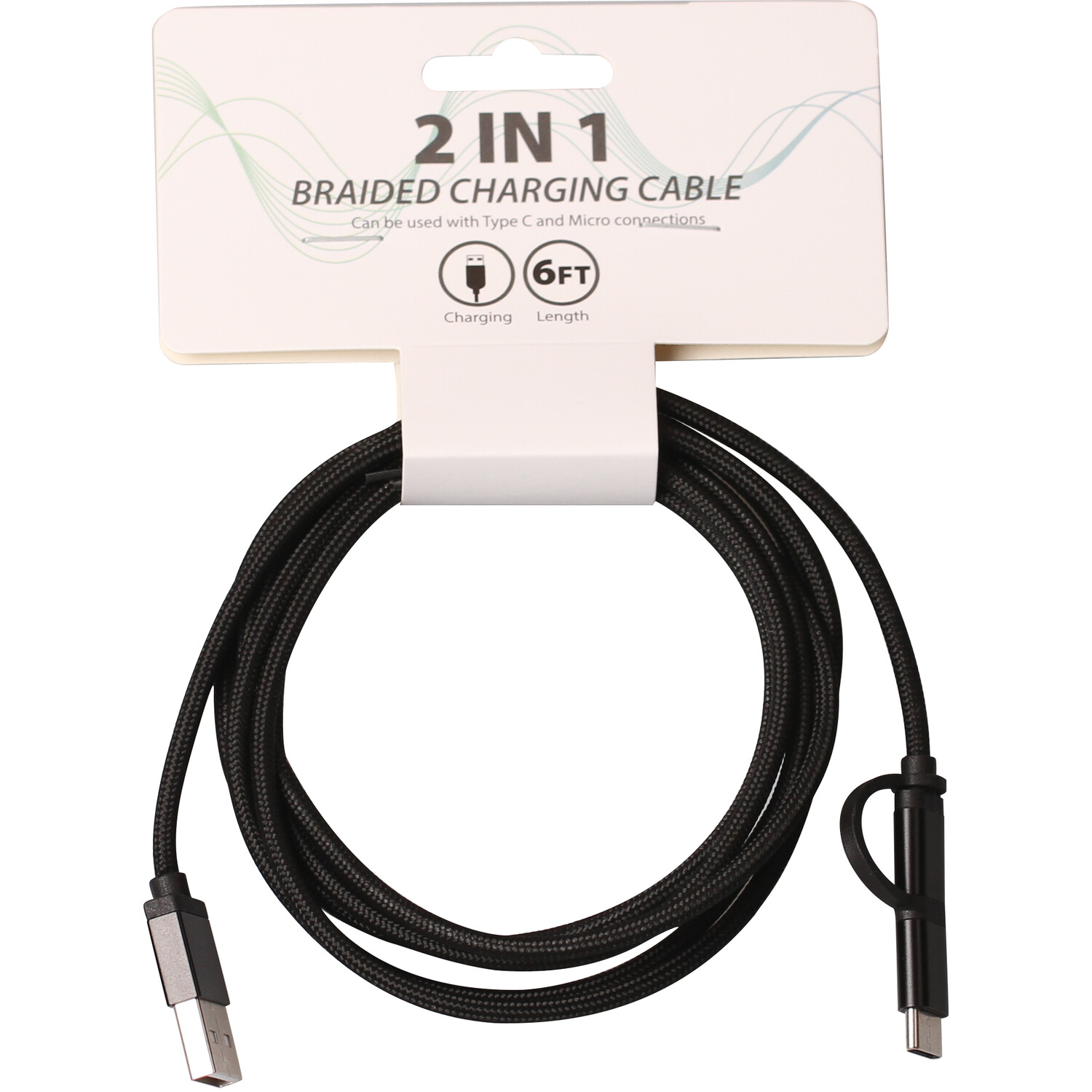 2-in-1 Micro to Type-C Braided Cable Image