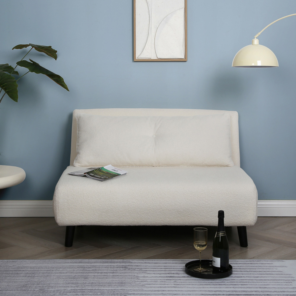 Aurora 2 Seater Boucle Sofa Bed Image 7