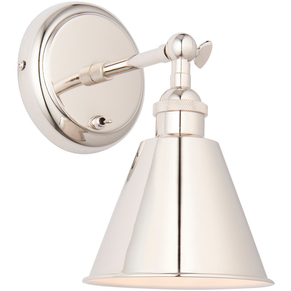 Merano Brescia Bright Nickel Plate Wall Light Image 3