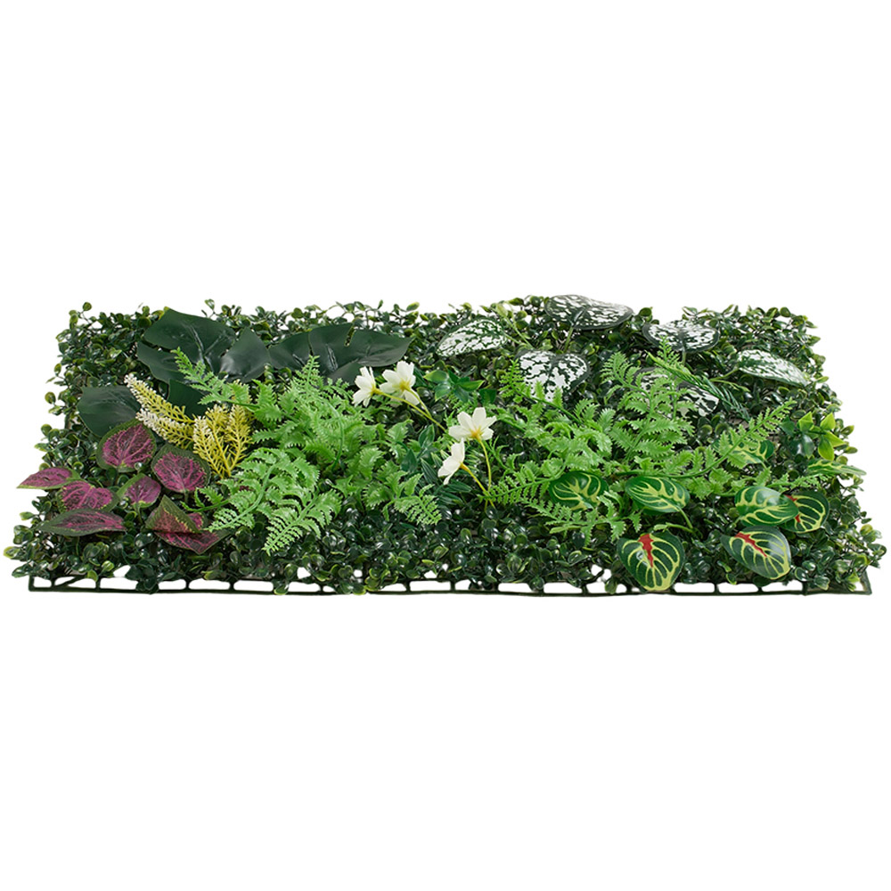 Living and Home Green Mixed Artificial Foliage Wall Panel 40 x 60cm Image 2