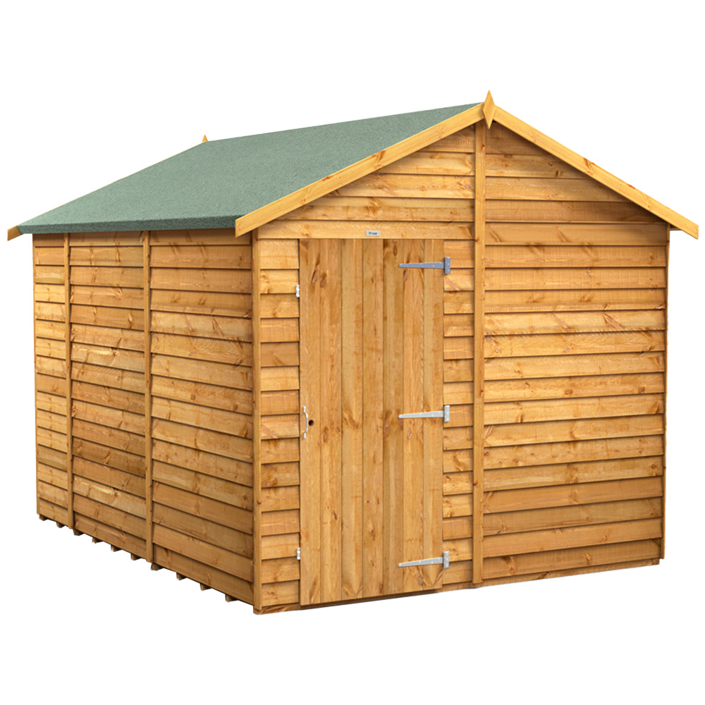Power 10 x 8ft Overlap Apex Windowless Garden Shed Image 1