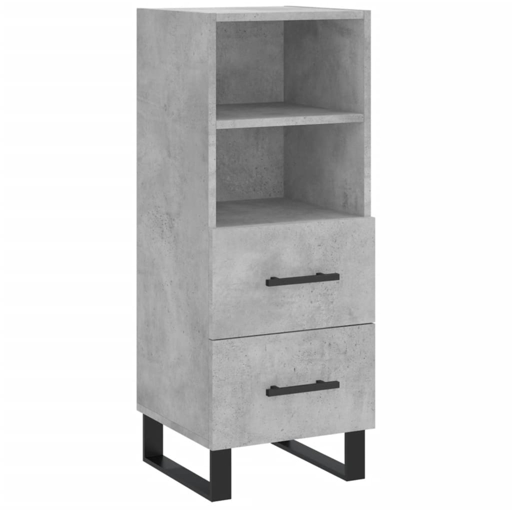 vidaXL 4 Door Grey Highboard Image 4