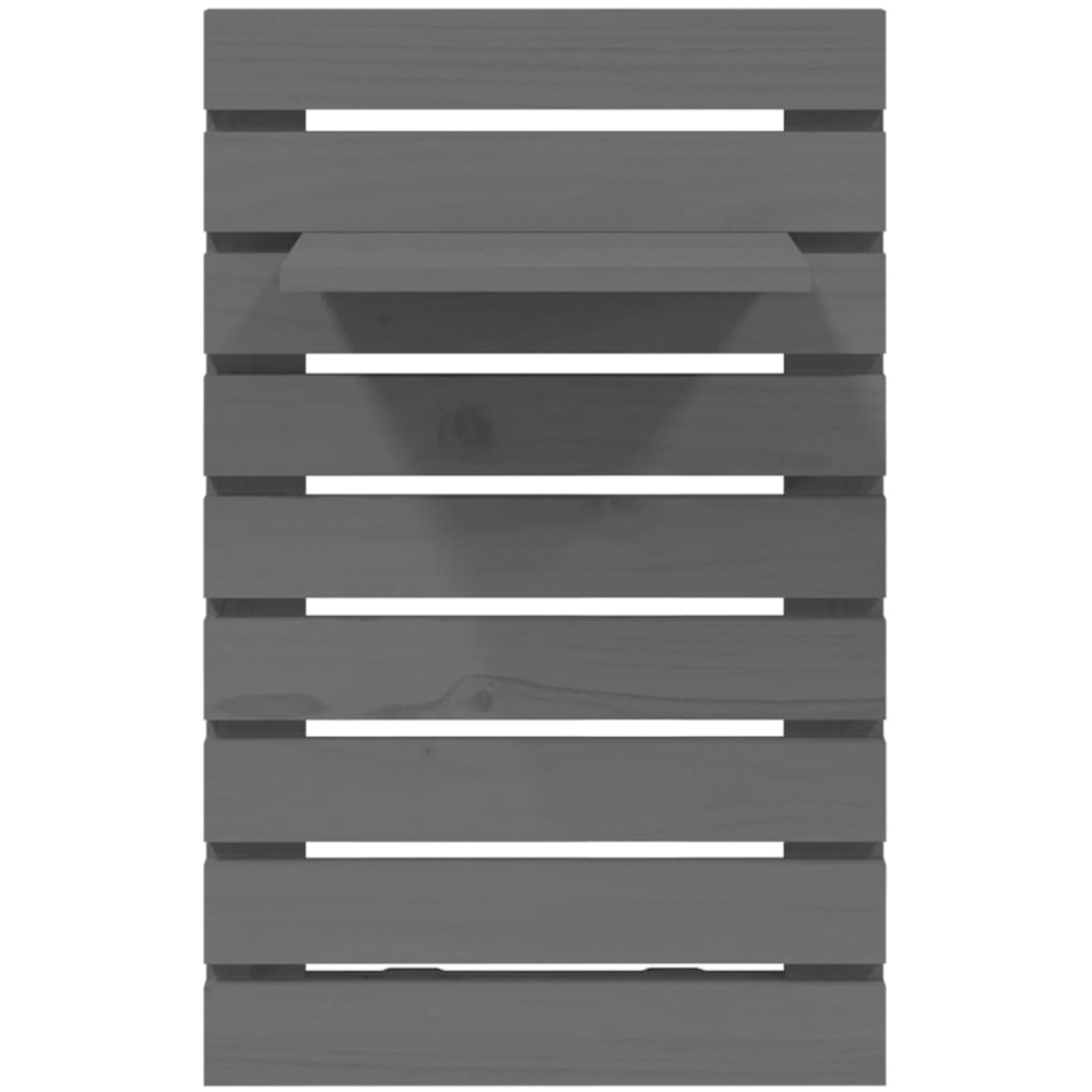 vidaXL Grey Adjustable Wall-Mounted Bedside Shelf Set of 2 Image 5