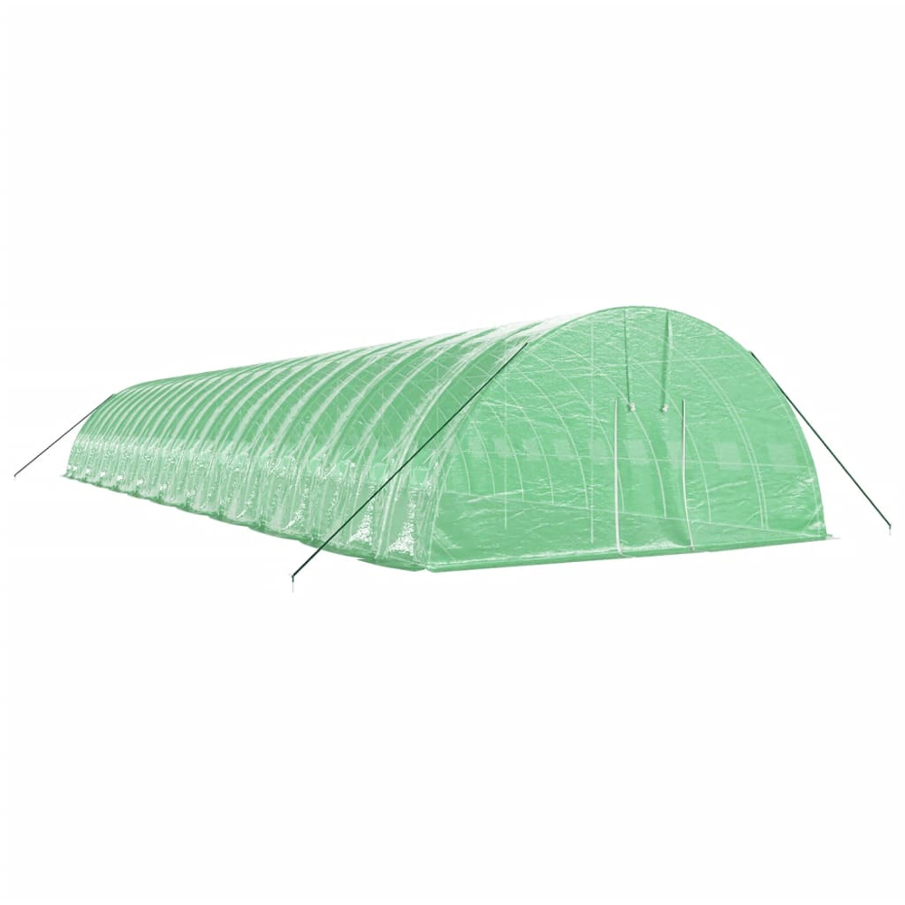vidaXL Green Polyethylene Galvanised Steel Frame 72.1 x 19.6ft Greenhouse Image 2