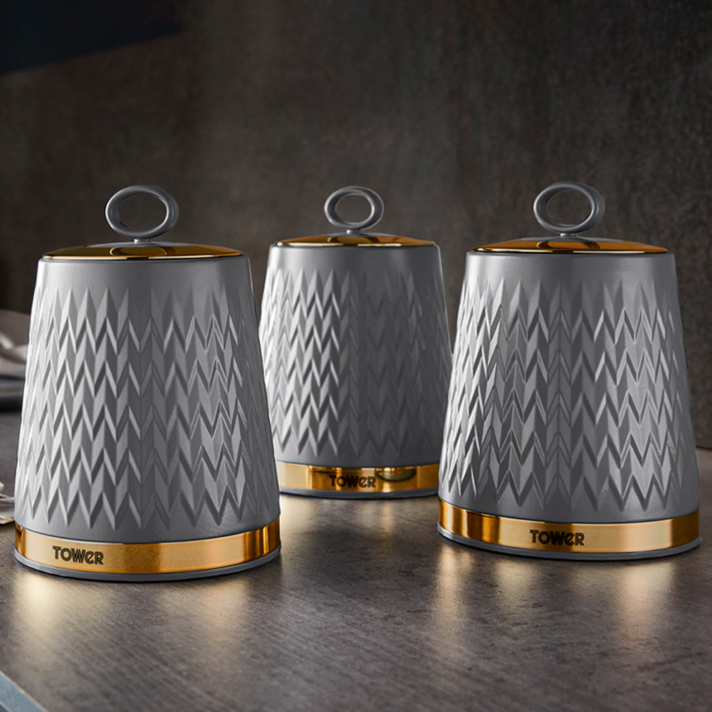 Tower Empire Grey Canister 3 Pack Image 7