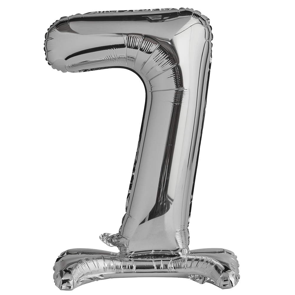 Wilko 30inch 7 Silver Foil Air Filled Balloon Image 1