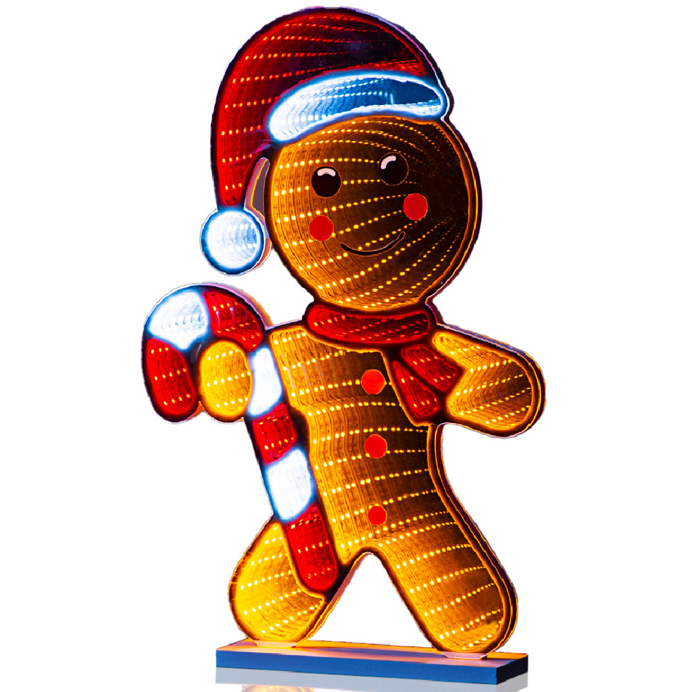 The Christmas Workshop LED Gingerbread Man Infinity Light Xmas Decoration 60cm Image 2