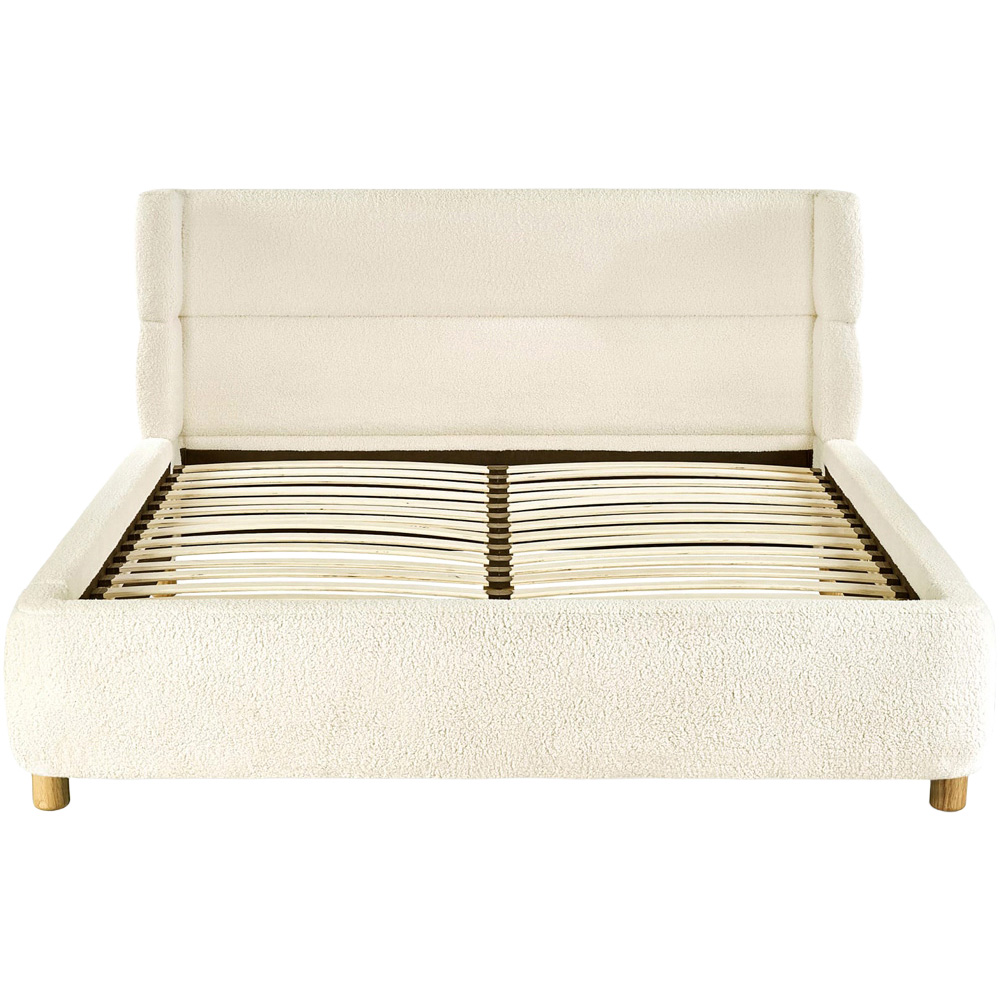 Julian Bowen Oberon King Size Cream Boucle Upholstered Bed Image 4