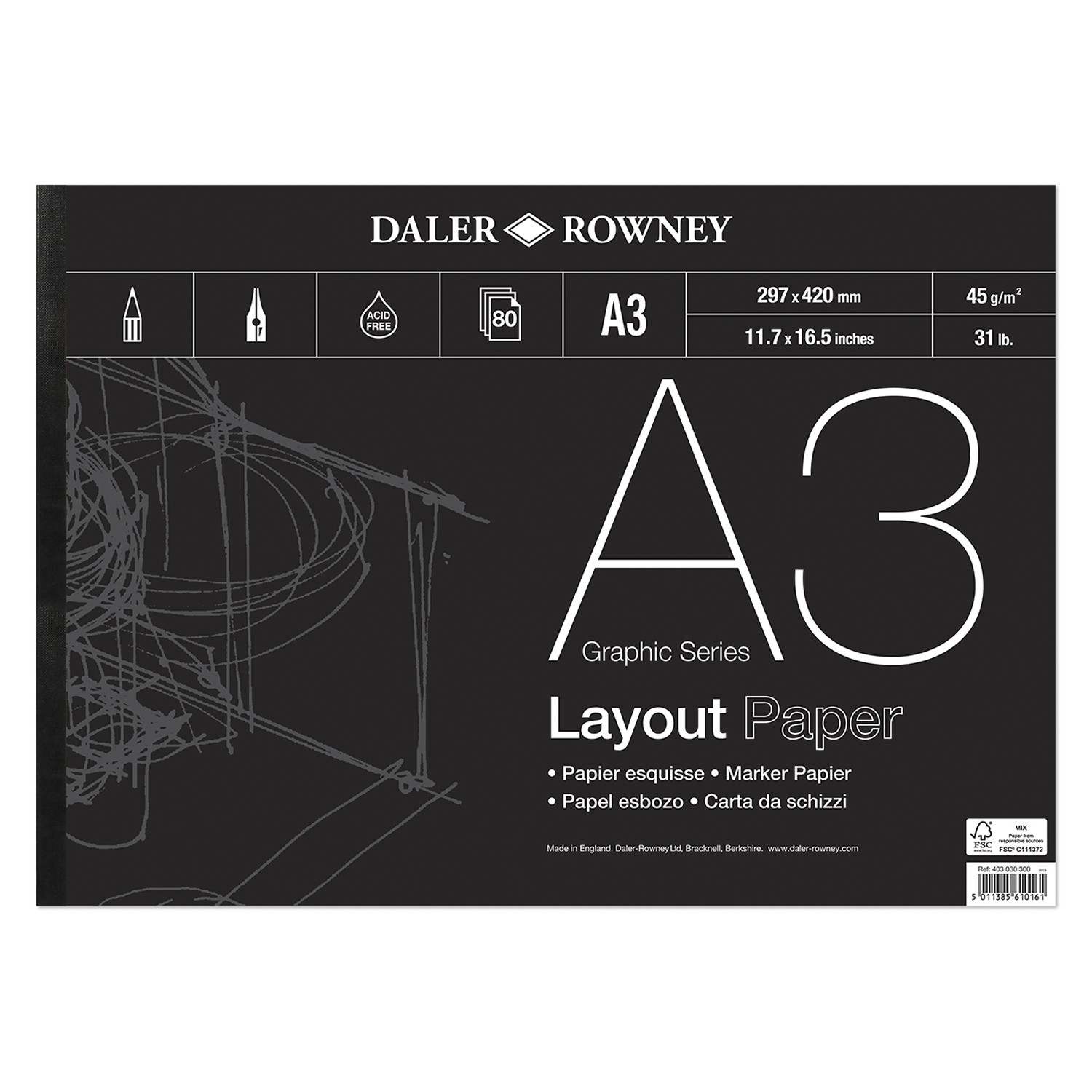 Daler-Rowney Graphic Series Layout Pad - A3 Image